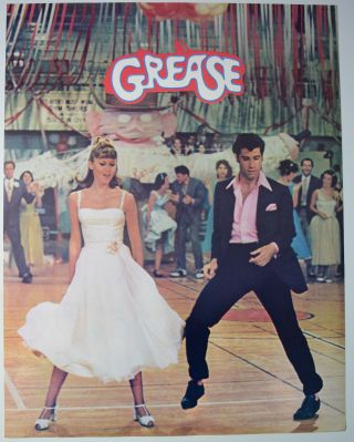 Vintage Grease Poster Nos Near Olivia Newton John Travolta
