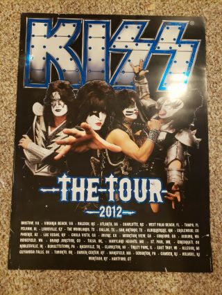 Kiss The Tour 2012 Concert Poster Gene Simmons,  Paul Stanley