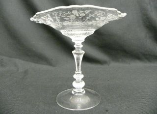 Rare Vintage Cambridge ELAINE Stem 3500 Elegant Glass Pedestal 8 