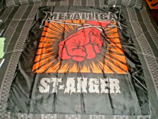 Very Rare Metallica Huge Rock Group Cloth Nylon Banner Wall Poster 32 " X 42 "