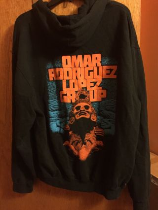 Rare Omar Rodriguez Lopez Group Hoodie Jacket Size Large Mars Volta Shirt