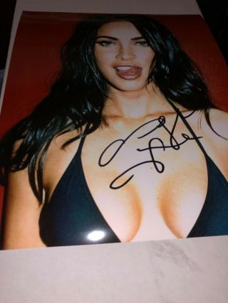 Megan Fox Signed 8 X 10 Photo Autograph Picture Auto Sexy Hot Smoking