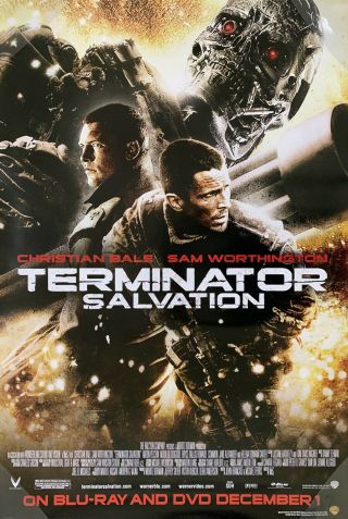 Terminator Salvation Dvd Movie Poster 1 Sided 27x40 Christian Bale
