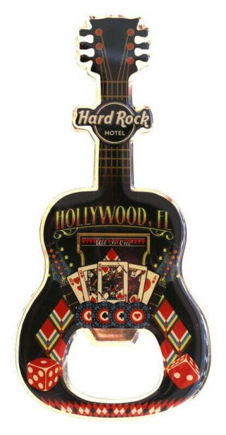 Hard Rock Hotel Hollywood Fl City Magnet Bottle Opener