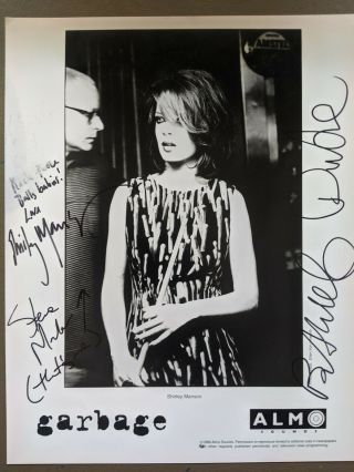 Garbage Press Photo Autographed Shirley Manson,  Butch Big And Band