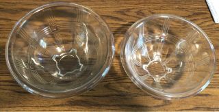Vintage Hazel Atlas Criss Cross Clear Mixing Bowls Depression Glass 2