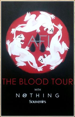 Afi The Blood Album 2017 Ltd Ed Rare Tour Poster,  Punk/alt/rock/emo Poster