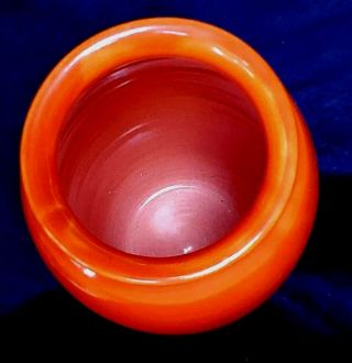 Bauer Pottery Fred Johnson Hand Thrown Oil Jar Vase Orange Glaze 3