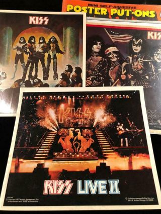 Kiss Poster Put Ons 8x10 Poster Sticker Set - - Alive Ii,  Love Gun,  Spirit Of 