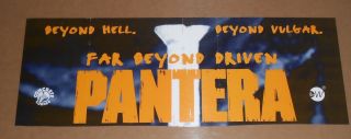 Pantera Far Beyond Driven Poster Promo 24x9 Rare