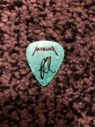 Metallica Kirk Hammett Signature Green Esp Guitar Pick - 1993 Tour