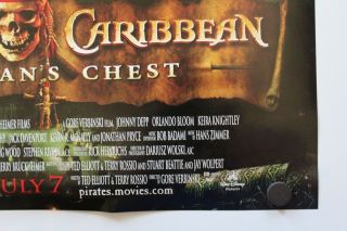 2 Pirates of the Caribbean Dead Man ' s Chest Movie Posters 18.  5 