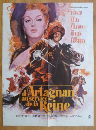 Three Musketeers Lana Turner French Movie Poster R66