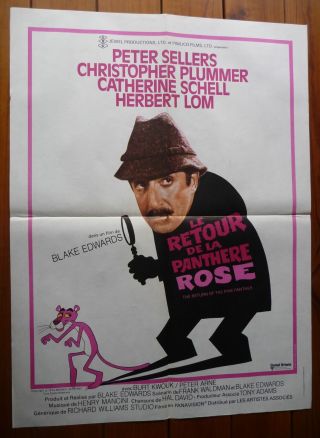 Return Of The Pink Panther Peter Sellers French Movie Poster 