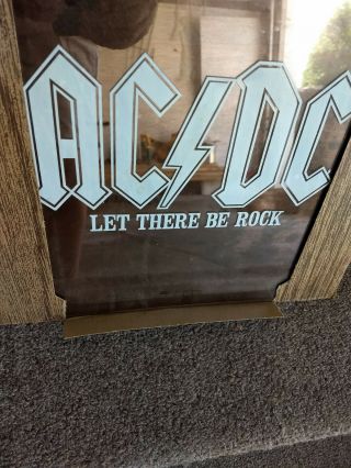 Very Rare Vintage 1980 ' s AC/DC Carnival Mirror LET THERE BE ROCK Music 2
