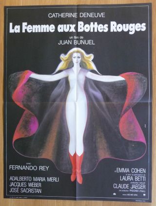 Lady With Red Boots Catherine Deneuve French Movie Poster 