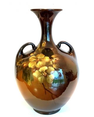 Large Antique Weller Art Pottery Louwelsa Vase Signed