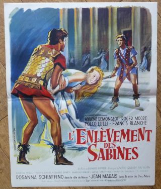 Romulus And The Sabines Mylene Demongeot Peplum French Movie Poster 