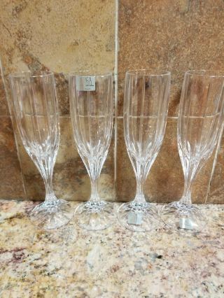 Set of 4 Mikasa Berkeley Stemmed Fluted Champagne Glasses 4