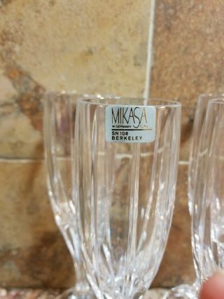 Set of 4 Mikasa Berkeley Stemmed Fluted Champagne Glasses 6