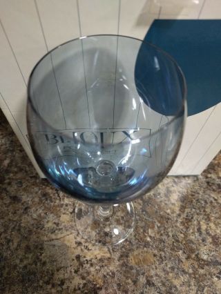 (4) Vintage Colony Iridescent Bijoux Sapphire Blue Tone Wine glasses 3
