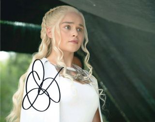 Emilia Clarke Signed 8 X 10 Photo Autograph Game Of Thrones