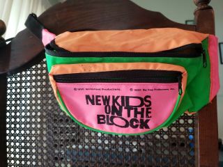 Vintage Nkotb Fanny Pack Kids On The Block Neon Colored