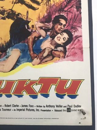 TIMBUKTU Movie Poster (Fine -) One Sheet 1958 Victor Mature Yvonne DeCarlo 3395 4
