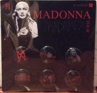 Madonna Madame X Tour Set Of 6 Pins Buttons Bam Brooklyn Official