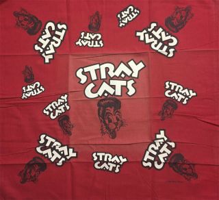 Stray Cats Rare Tour Bandana Brian Setzer Rockabilly Punk 04 Blast Off Shirt Art