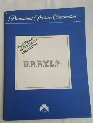 D.  A.  R.  Y.  L.  Movie Press Kit 1985 Rare Michael Mckean Complete 17 8x10 Photos