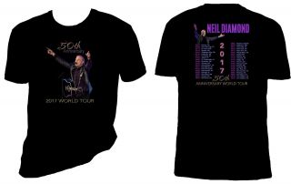 Neil Diamond 50th Anniversary 2017 Concert Tour T Shirt
