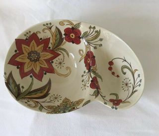 Pier 1 Carynthum Handpainted Floral Serving Bowl For Appetizers Or Chip Dip