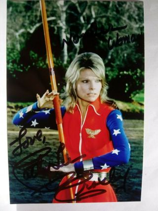 Cathy Lee Crosby Hand Signed Autograph 4x6 Photo - Sexy Wonder Woman Actress