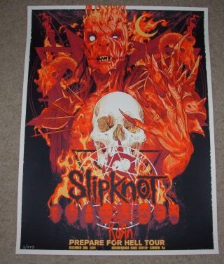 Slipknot Concert Gig Tour Poster Red Variant 12 - 3 - 14 2014 Camden Vance Kelly