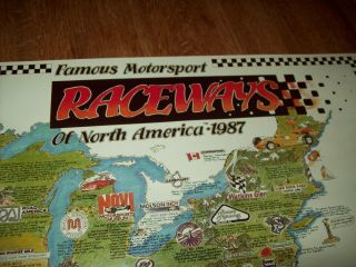 1987 Famous Motorsport Raceways of North America 36 x 24 Poster 2