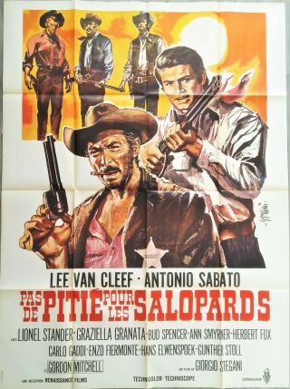 Beyond The Law/lee Van Cleef/spaghetti Western /original French Poster 47x64 "