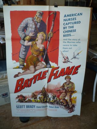 Battle Flame,  Orig 1 - Sh / Movie Poster (scott Brady,  Robert Blake)