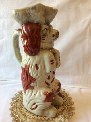 Classic Early Staffordshire Begging Dog Spaniel Pitcher