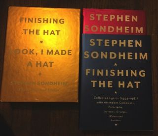 Hat Box The Collected Lyrics Of Stephen Sondheim Finishing The Hat Book Set