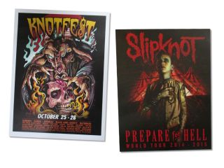 Slipknot 2 Piece Wall Poster Gift Set Official Heavy Metal Knotfest Hell