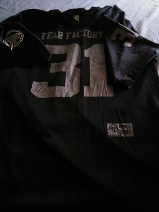 2001 Fear Factory Digimortal Concert Tour Football Jersey Sz Xl Raiders