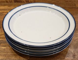 Set Of 6 Dansk Blue Mist Impressed Mark - - 8 - 1/2 " Salad Plates Plate