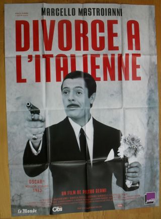 Divorce Italian Style Mastroianni French Movie Poster 63 " X47 " R