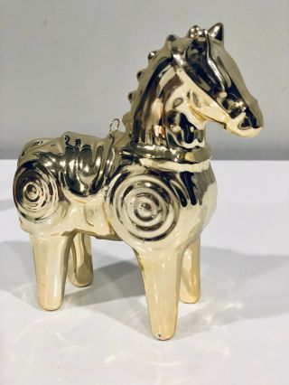 Jonathan Adler Standing Horse Gold Tone Menagerie Ornament Decoration