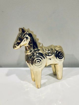 Jonathan Adler Standing Horse Gold Tone Menagerie Ornament Decoration 3