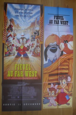 American Tail: Fievel Goes West 2 French Movie Poster Door Panel 