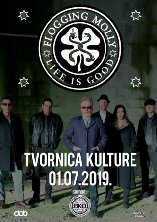 Flogging Molly - Concert Poster - Zagreb 2019 Croatia (ship In Tube)