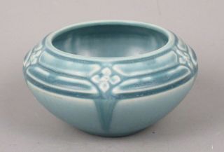 Rookwood Pottery Art Deco Low Vase Or Bowl,  Light Blue,  Shape 2127