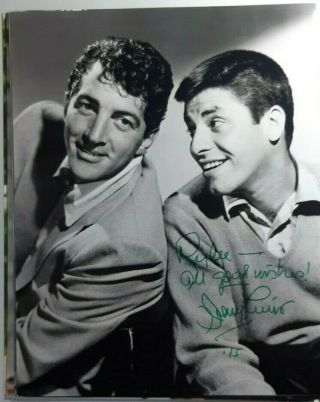 Jerry Lewis " Martin And Lewis " Authentic Autograph 8 X 10 Photo W/coa